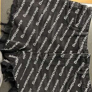 Alexander wang logo shorts